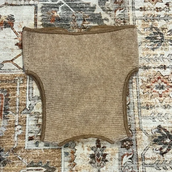 Sezane Pepy Tie Cardigan Vest XS Mottled Beige - Picture 2 of 10